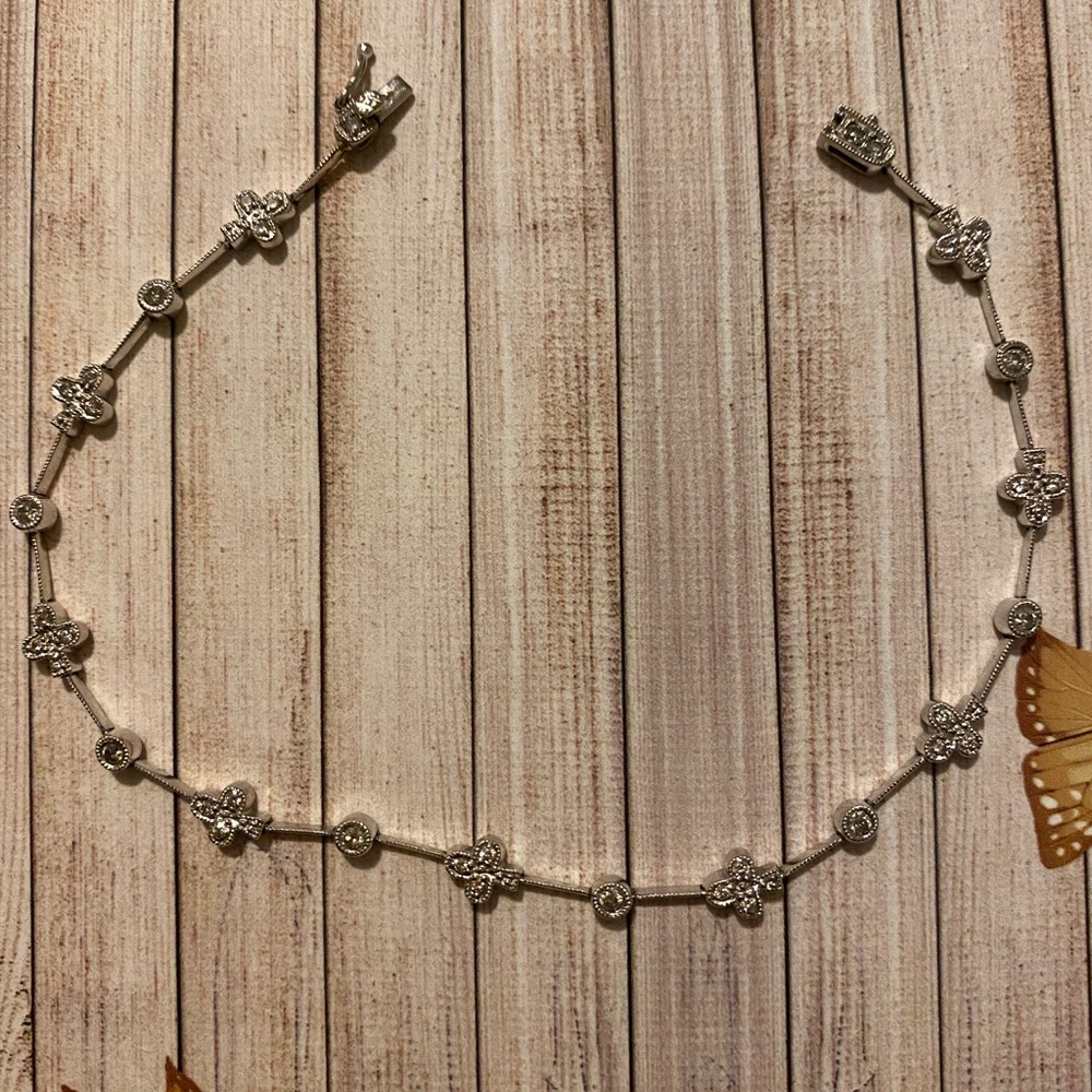 14k white gold diamond bracelet